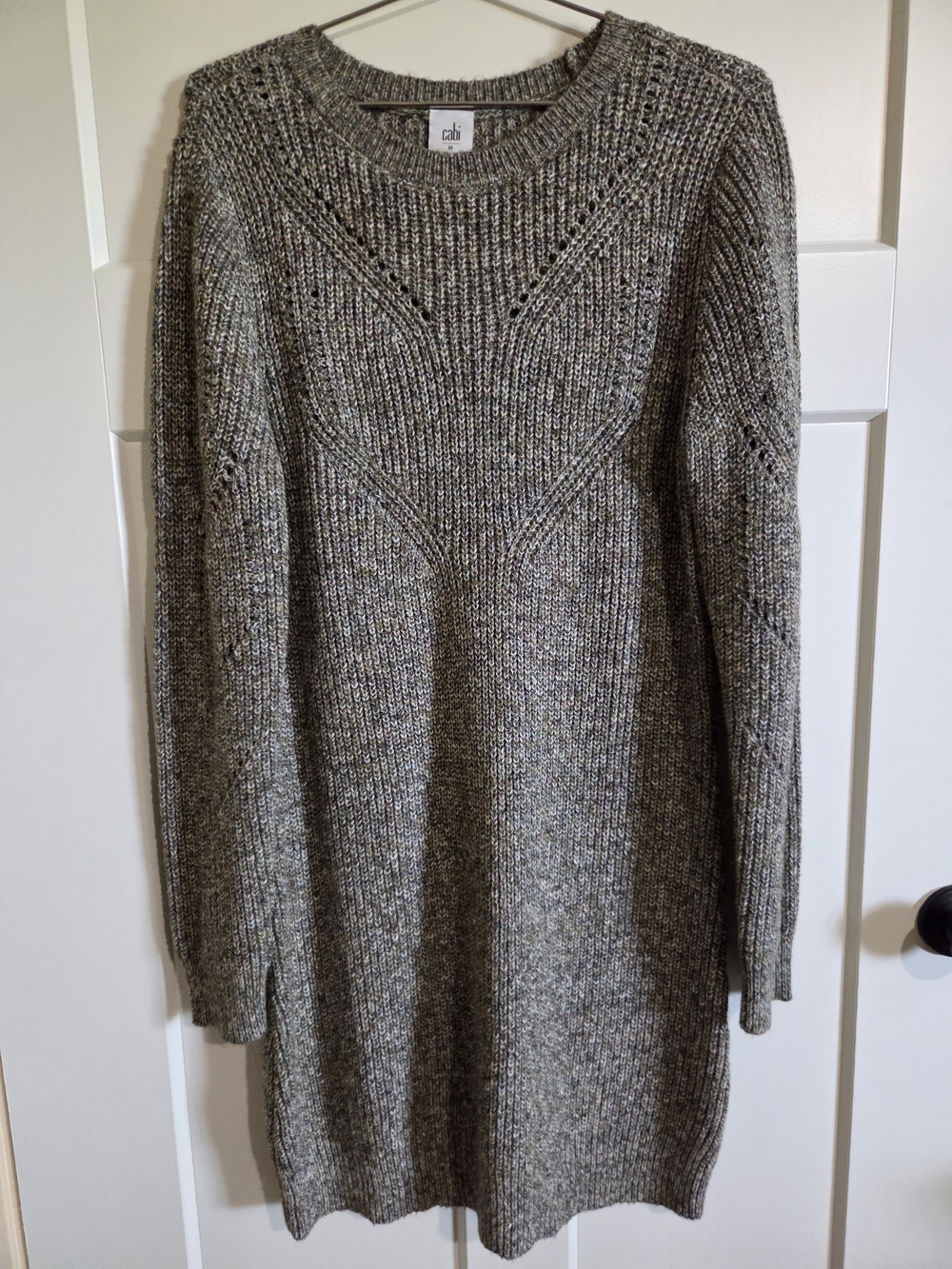 CAbi Long Sleeve Knit Dress in Heathered Gray